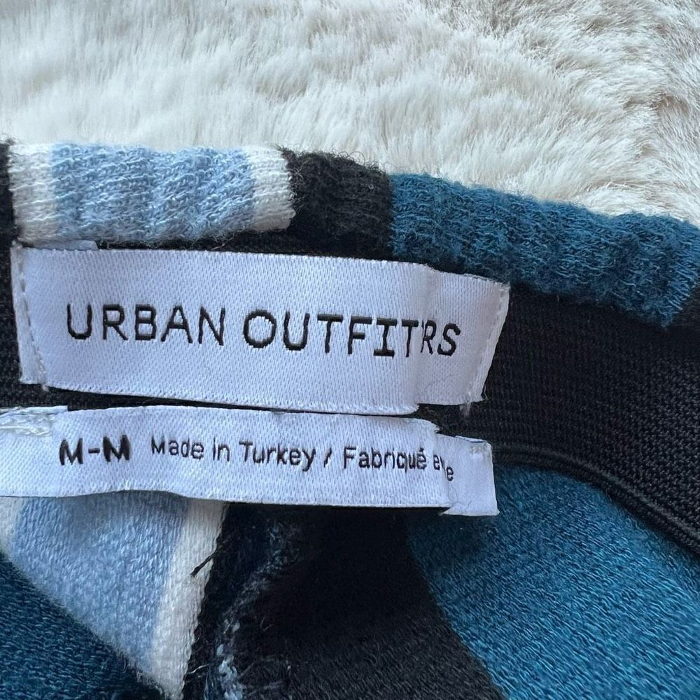 Urban Outfitters Knit Wide Leg Pants Stretchy Pull On Waist Striped size M - Picture 4 of 10